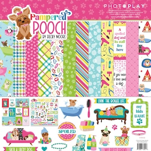 PhotoPlay Paper - Pampered Pooch - 12x12 Collection Pack Scrapbook Kit Papers + Stickers