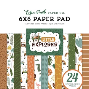 Echo Park - Little Explorer 6x6 Paper Pad 24 Double-sided Sheets Journal Scrapbook