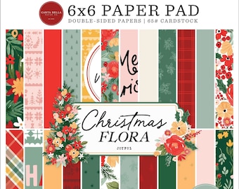 Carta Bella - Christmas Flora JOYFUL 6x6 Paper Pad 24 Double-sided Sheets