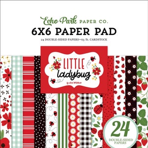 Echo Park - Little Ladybug 6x6 Paper Pad 24 Double-sided Sheets