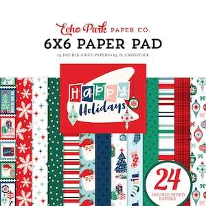 Echo Park - Happy Holidays 6x6 Paper Pad Christmas 24 Double-sided Sheets