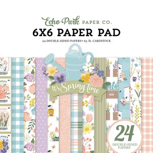 Echo Park - It's Spring Time 6x6 Paper Pad Spring Flower Garden Flowers 24 Double-sided Sheets