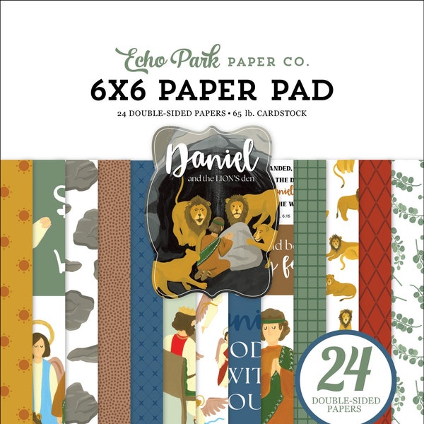 Echo Park - Daniel and The Lion's Den - Bible Stories 6x6 Paper Pad 24 Double-sided Sheets