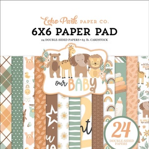 Echo Park - Our Baby 6x6 Paper Pad Family Baby Boy Girl 24 Double-sided Sheets