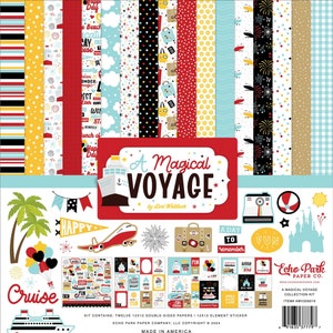 Echo Park - A Magical Voyage - 12x12 Collection Kit Scrapbook Papers + Stickers Family Disney Cruise Ship Vacation