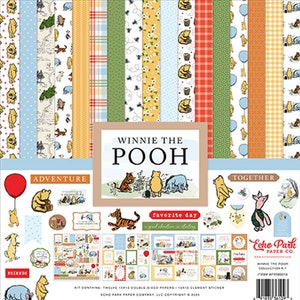 Winnie The Pooh - 12x12 Collection Kit Echo Park Scrapbook Papers + Stickers