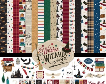 Echo Park - Witches & Wizards No. 2 - 12x12 Collection Kit Scrapbook Papers + Stickers Magic Spells