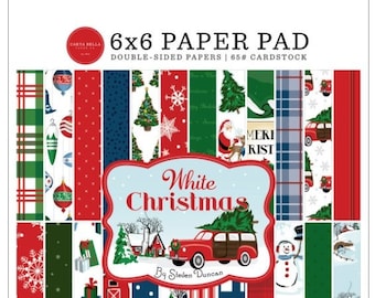 Carta Bella - White Christmas - 6x6 Paper Pad 24 Double-sided Sheets Winter Snow Scrapbook Planner