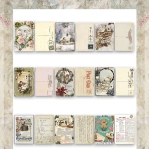 Blue Fern Studios - Mistletoe & Holly - Bits and Bobs 4x6 Cards Christmas 24 Sheets Double-sided Mixed Media