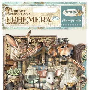 Stamperia - Alterego - Ephemera Adhesive Die Cuts 38 pieces Mixed Media Scrapbook DFLCT54
