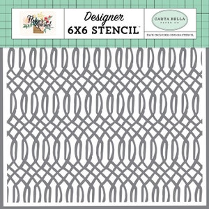 Carta Bella - Garden Geometric - Designer 6x6 Stencil Template Mixed Media Home 'Flower Market Collection'