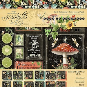 Graphic 45 - Life Is Abundant - 8x8 Paper Collection Pack Calendar 24 sheets Tags Scrapbook Mixed Media Planner Journal