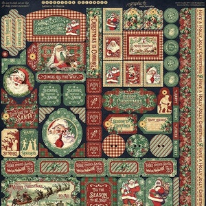 Graphic 45 - Letters To Santa 12x12 Cardstock Stickers Christmas Scrapbook Art Journal