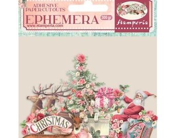 Stamperia - Pink Christmas - Ephemera Adhesive Die Cuts 35 pieces Mixed Media Scrapbook DFLCT28