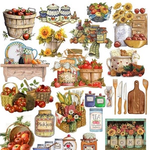 Cucina di campagna - Trasferimento decorativo Little Birdie - Foglio adesivo per il trasferimento dell'acqua