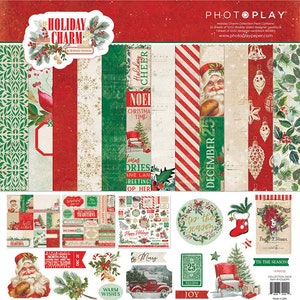PhotoPlay Paper - Holiday Charm - 12x12 Collection Pack Scrapbook Kit Papers + Stickers