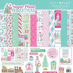 PhotoPlay Paper - Sugar Plum Christmas - 12x12 Collection Pack Scrapbook Kit Papers + Stickers