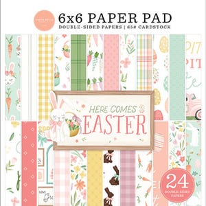 Carta Bella - Here Comes Easter 6x6 Paper Pad Spring Garden Flowers 24 Double-sided Sheets