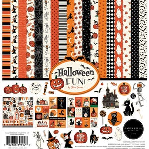 Carta Bella - Halloween Fun 12x12 Collection Kit Spring Scrapbook Papers + Stickers