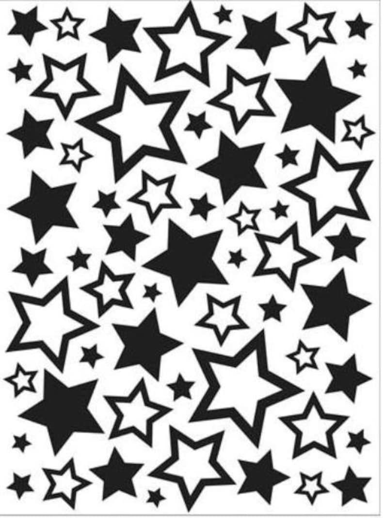 Darice Embossing Folder Assorted STARS 4.25x5.75 A2 Background | Etsy