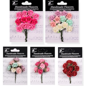 Little Birdie Handmade Paper Flowers Bouquet -  Catalina Charlie Scrapbook Cards Home Decor