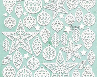 Mintay Chippies - Ornaments Set - 12x12 Chipboard Sheet Embellishment CHIP2-D35