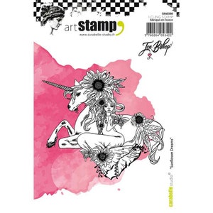 Carabelle Studio Cling Stamp "Sunflower Dreams" SA60380 By Jen Bishop 4" x 3.75"
