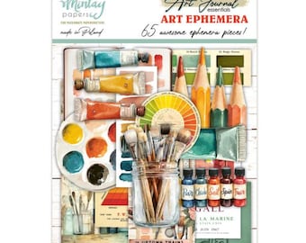 Art - Art Journal Ephemera Pack - 65 pcs - Mintay Papers - Junk Journal Mixed Media