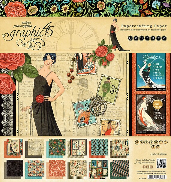 Graphic 45 Collection Pack 8x8 - The Beach Is Calling - Kit Di Carte A Tema Spiaggia Per Scrapbooking E Card Making