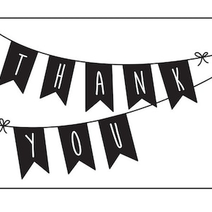 THANK YOU Banner - Darice Embossing Folder 4.25x5.75 Scrapbook Planner Cards 30032589