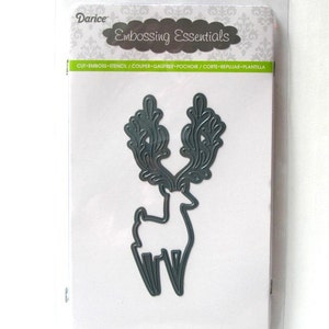 Darice Craft Dies REINDEER 4.5" x 2.25" Holidays 3-in-1 Die Cut Embossing Stencil Christmas 2014-36 Scrapbook CardMaking Sizzix