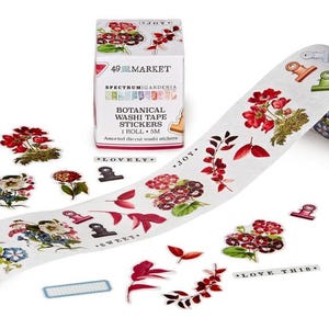 Spectrum Gardenia - Botanical Washi Sticker Roll - 49 and Market - 5 Meters