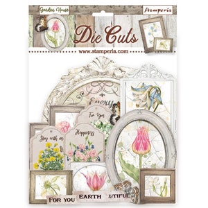 Stamperia - Romantic Garden House - Die Cuts Chipboard Assorted Shapes Mixed Media Scrapbook