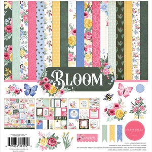 Carta Bella - Bloom 12x12 Collection Kit Spring Flowers Garden Scrapbook Papers + Stickers