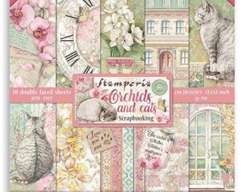 Stamperia Orchids and Cats Paper Collection, 12x12