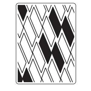 Modern Rectangle Background 4.25x5.75 Darice Embossing Folder Sizzix Cuttlebug Compatible 30023123