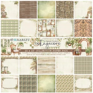 Cottagecore - 12x12 Paper Collection Pack - 49 and Market - 10 Double-sided Papers Garden Home Family