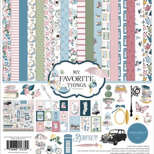 Carta Bella - My Favorite Things 12x12 Collection Kit Scrapbook Papers + Stickers Planner Mixed Media