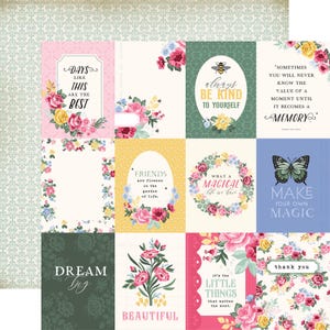 Carta Bella - Bloom 12x12 Collection Kit Spring Flowers Garden Scrapbook Papers + Stickers image 3