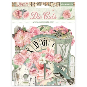 Stamperia - House Of Roses - Die Cuts Assorted Chipboard 38 pieces Mixed Media Scrapbook DFLDC114