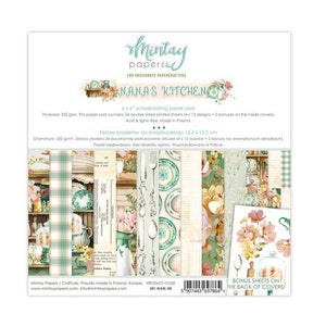 Nana's Kitchen - 6x6 Paper Pad - Mintay Papers - 24 Double Sided Sheets + Bonus Motifs Scrapbook Card Making Mixed Media