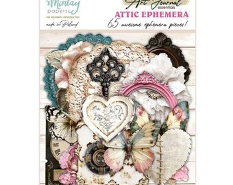 Attic - Art Journal Ephemera Pack - 65 pcs - Mintay Papers - Junk Journal Mixed Media