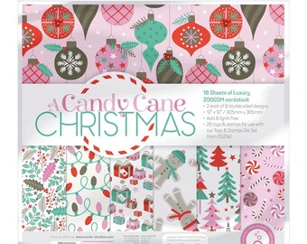 A Candy Cane Christmas 12x12 Paper Pad -tonic Studios - 18 Double