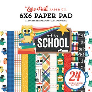 Echo Park - Off To School 6x6 Paper Pad 24 Double-sided Sheets Journal Scrapbook