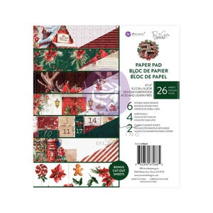 Prima - From The North Pole 6x6 Paper Pad + Bonus Cut Outs Christmas - The 3 Girls Tale - Mixed Media Journal Planner Tags Album
