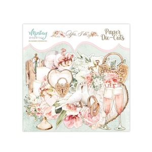 Yes, I Do - Paper Die cuts - Mintay Papers - 50 pieces Ephemera Scrapbook Journal Wedding