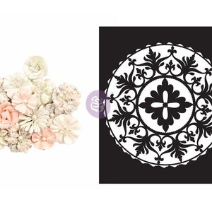Prima Flowers Poetic Rose - Love Composition - Flowers + Stencil Home Decor Accessories Party 637453