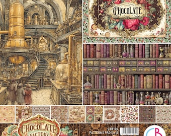 Ciao Bella - Chocolate Wanderlust - Blocco di carta fantasia 12x12, confezione da 8 pezzi, per scrapbooking e tecniche miste, CBT100