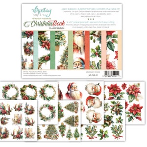 Mintay 6" x 8" Christmas Book Classic Edition - Paper Pad with Elements for Precise Cutting Scrapbook Journal