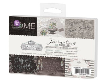 Prima Marketing - Salvage District - 4x6 Journaling Notecards 45 Sheets Mixed Media Journal Planner